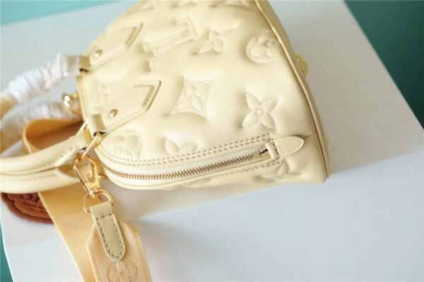 Lv Alma BB Bag with Wide Shoulder Strap Yellow #00056 - Image 7