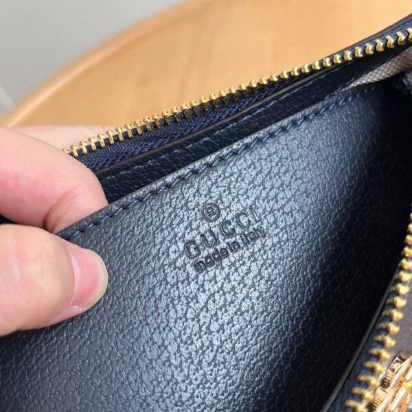 Gucci Blue GG Supreme Canvas and Leather Small Ophidia Shoulder Bag #00011 - Image 9