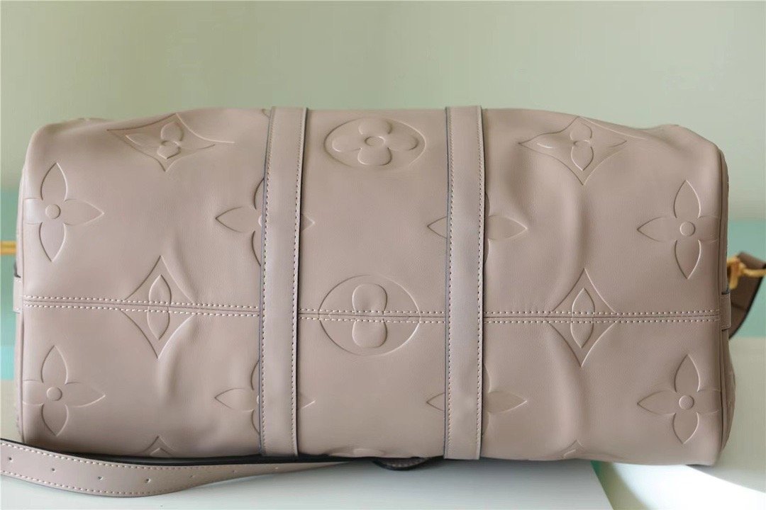 Louis Vuitton Keepall 45 Bandoulière Travel Bag - Greige Nude Monogram LeatherMONOGRAM LEATHER #00046 - Image 6