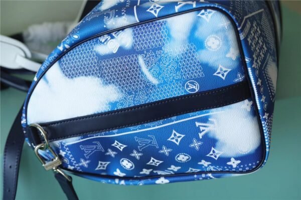 Louis Vuitton Keepall 50B Monogram Bandana Bleached Blue #00047 - Image 4