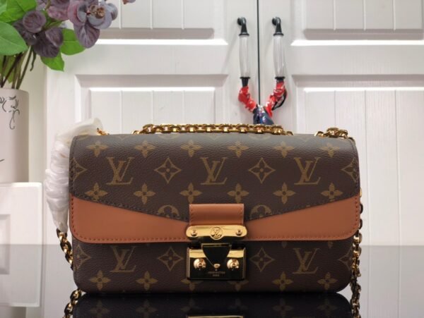 Mon Louiogram Canvas Bag Caramel Browns Vuitton Marcea #00058 - Image 11