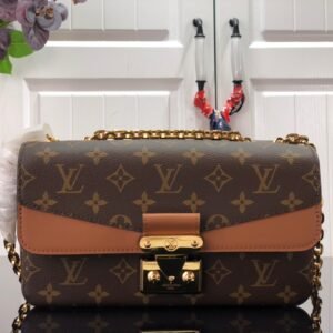 Mon Louiogram Canvas Bag Caramel Browns Vuitton Marcea #00058