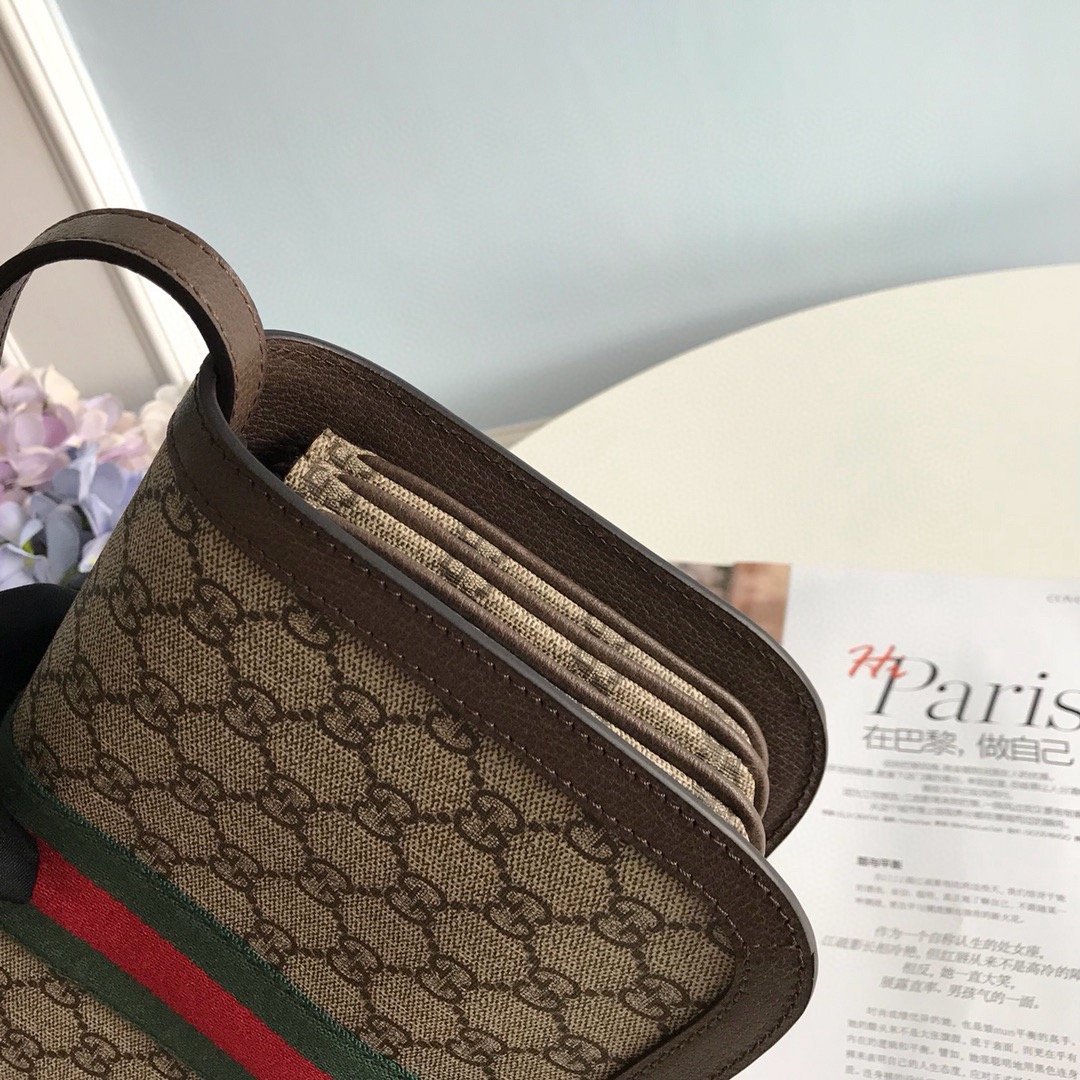 GUCCI Original GG Supreme Canvas Ophidia Flap Messenger #00092 - Image 8