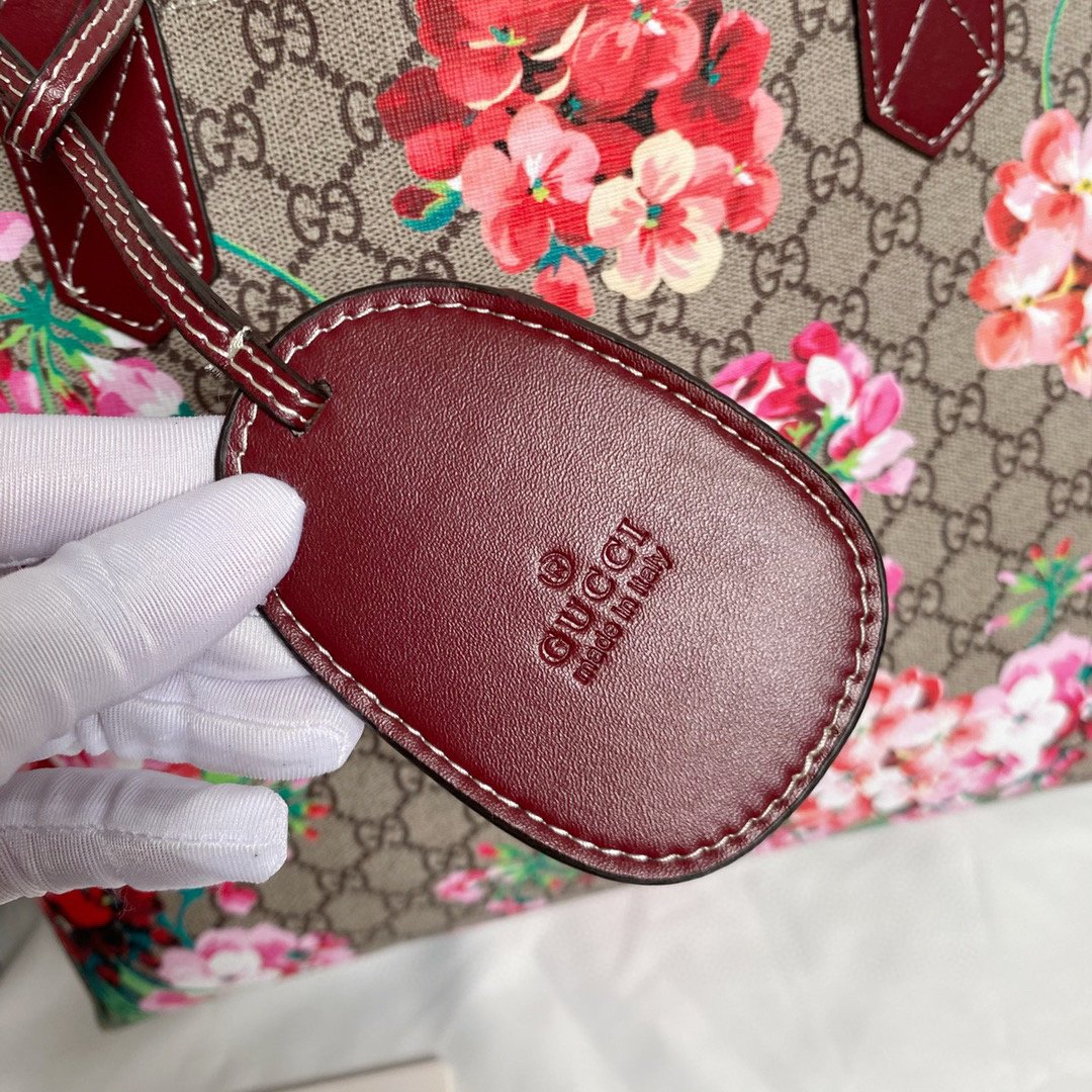 Gucci Reversible GG Blooms Large Leather Tote #00072 - Image 3