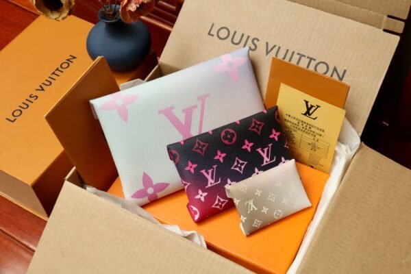 LV Sunrise/Sunset Monogram Canvas Kirigami Pochette Set #00048 - Image 9