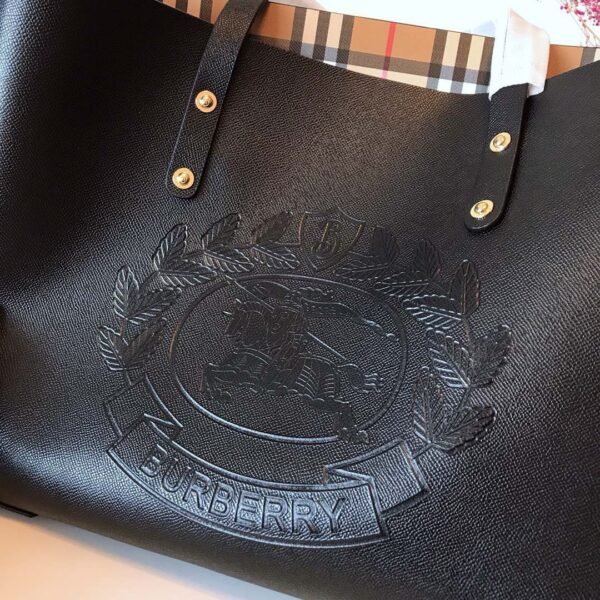 Burberry Embossed Crest Leather Tote Bage #00031 - Image 2