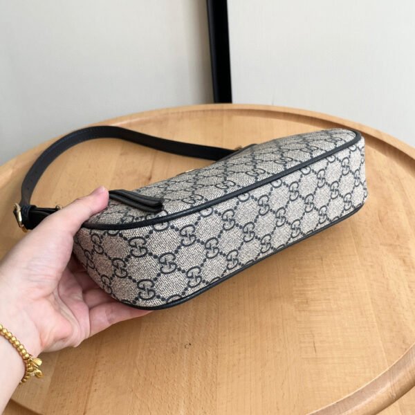 Gucci Blue GG Supreme Canvas and Leather Small Ophidia Shoulder Bag #00011 - Image 4