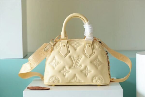 Lv Alma BB Bag with Wide Shoulder Strap Yellow #00056