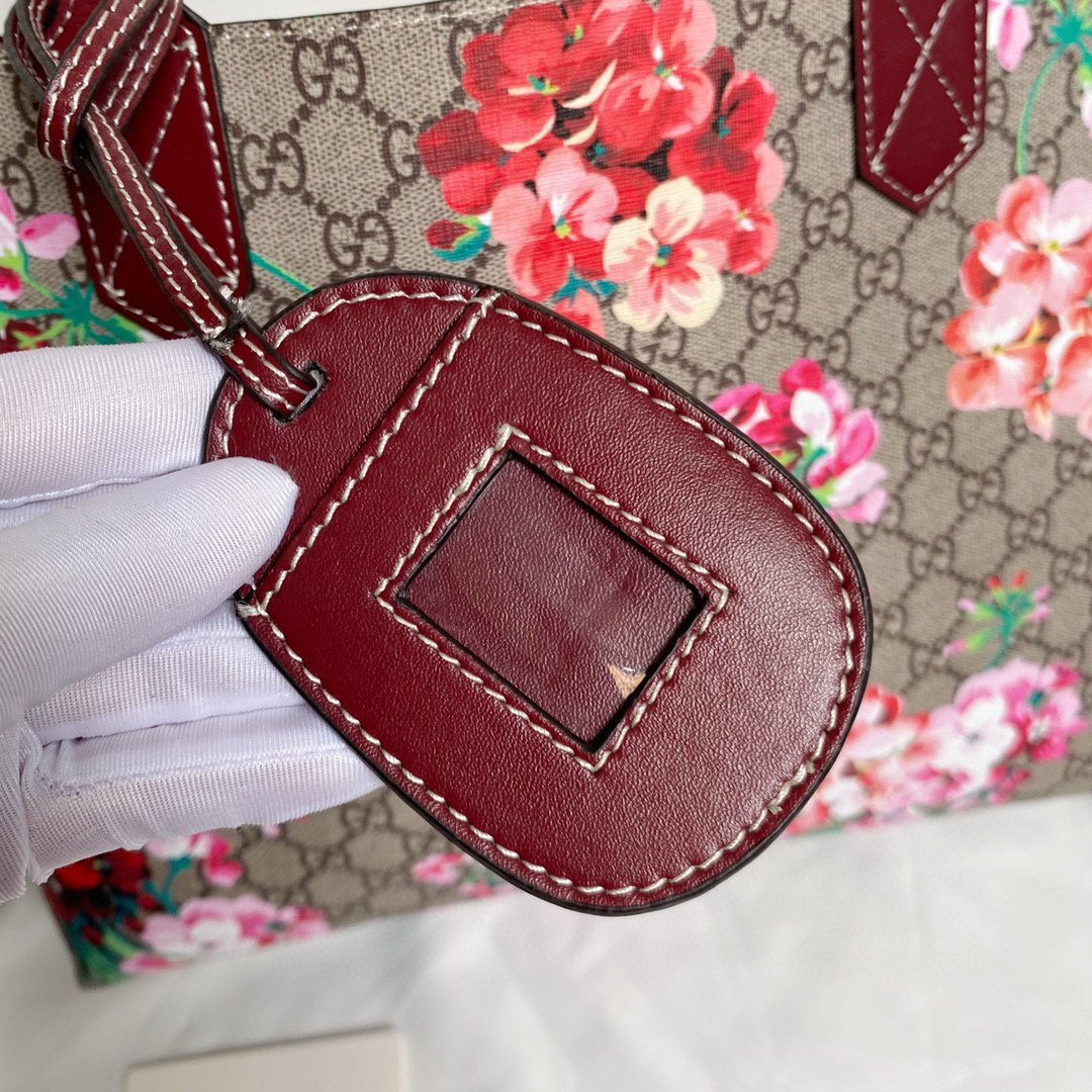 Gucci Reversible GG Blooms Large Leather Tote #00072 - Image 4