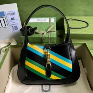 GUCCI Calfskin Centum Small Jackie 1961 Hobo Black #102