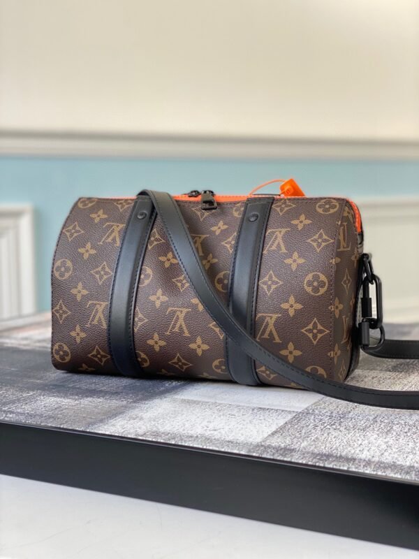 Louis Vuitton City Keepall Monogram Black/Orange Black Hardware #120 - Image 8