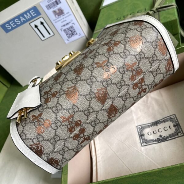 Gucci Padlock Small Berry Tote Bag #106 - Image 6
