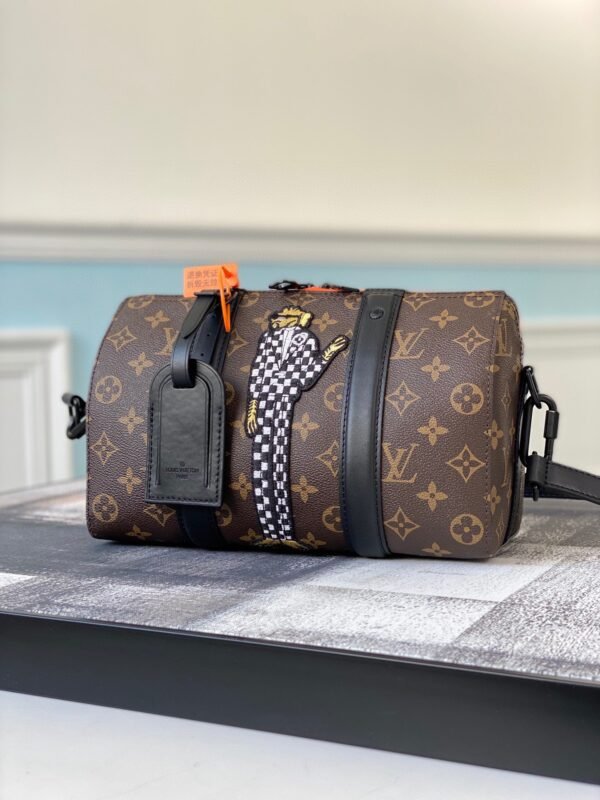 Louis Vuitton City Keepall Monogram Black/Orange Black Hardware #120