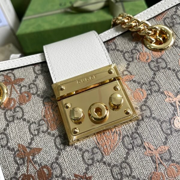Gucci Padlock Small Berry Tote Bag #106 - Image 7