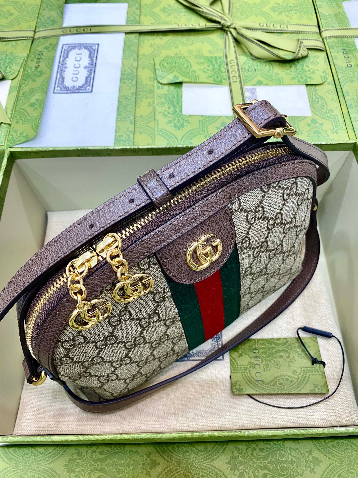 Gucci Outlet Leather Handbag Beige #125 - Image 2