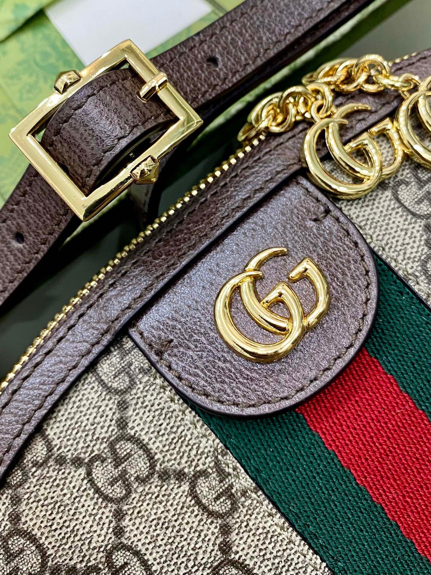 Gucci Outlet Leather Handbag Beige #125 - Image 4