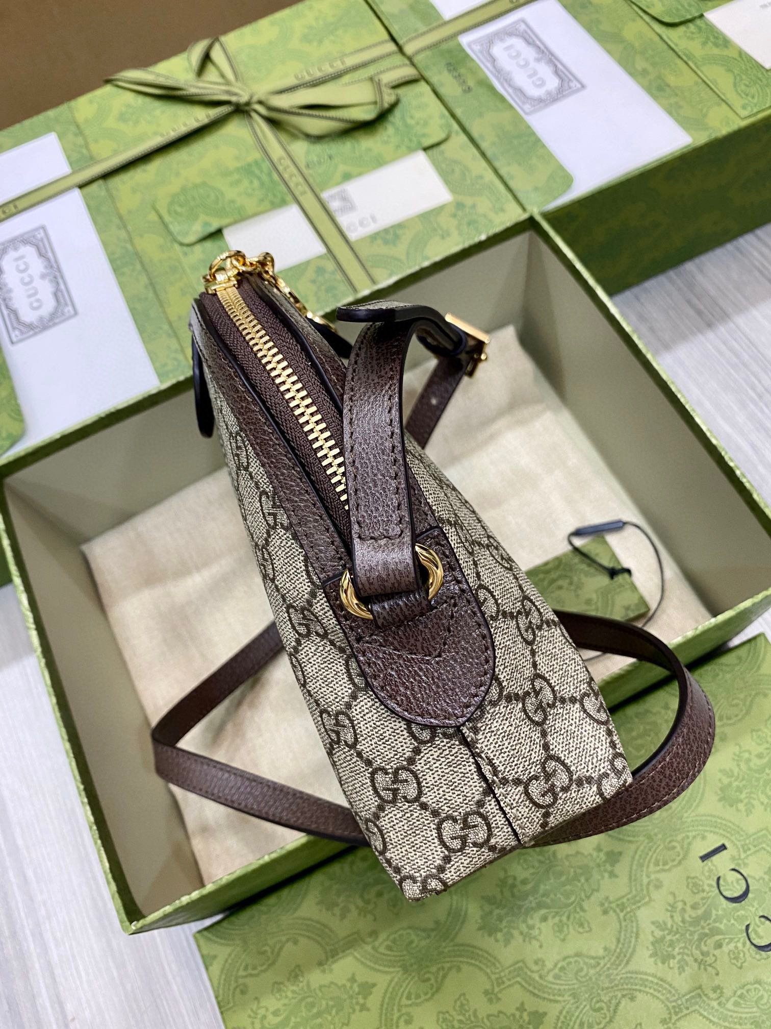 Gucci Outlet Leather Handbag Beige #125 - Image 5