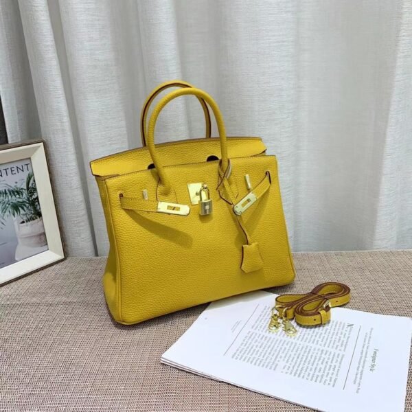 Hermes Curry Leather Birkin Bag - Image 2