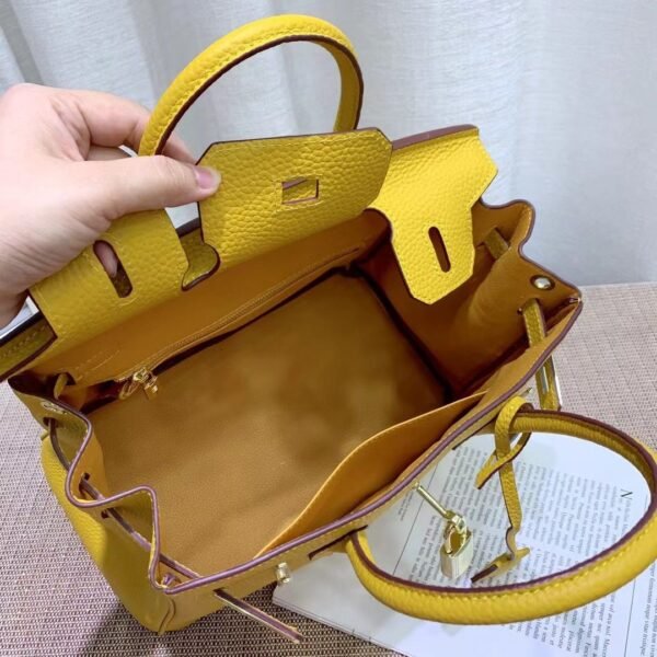 Hermes Curry Leather Birkin Bag - Image 9