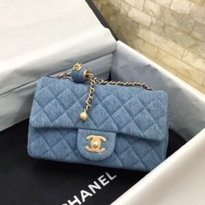 Chanel Pearl Crush Flap Bag - Denim Sky Blue