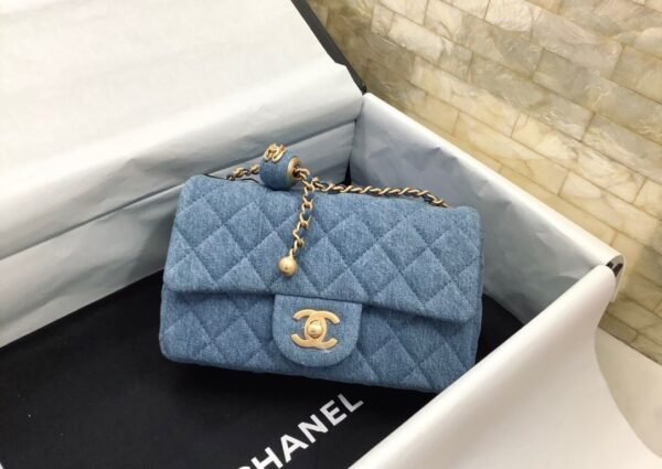 Chanel Pearl Crush Flap Bag - Denim Sky Blue