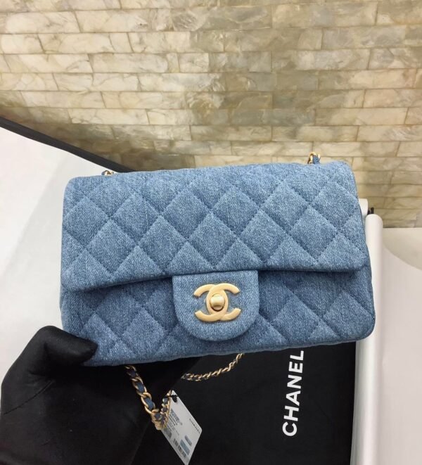 Chanel Pearl Crush Flap Bag - Denim Sky Blue - Image 2
