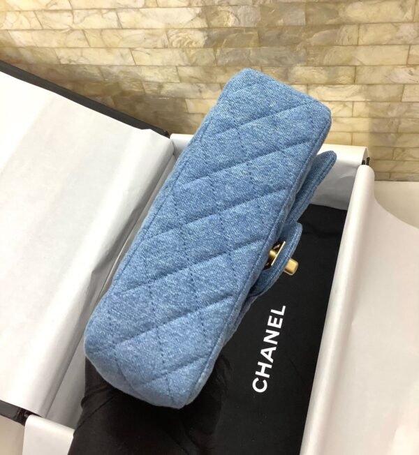 Chanel Pearl Crush Flap Bag - Denim Sky Blue - Image 6
