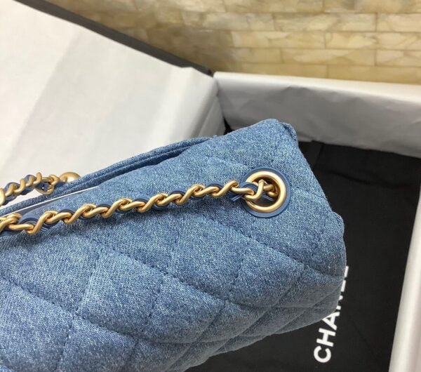 Chanel Pearl Crush Flap Bag - Denim Sky Blue - Image 7