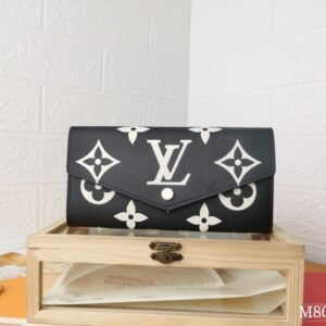 Louis Vuitton Monogram Coin Purse Black Beige
