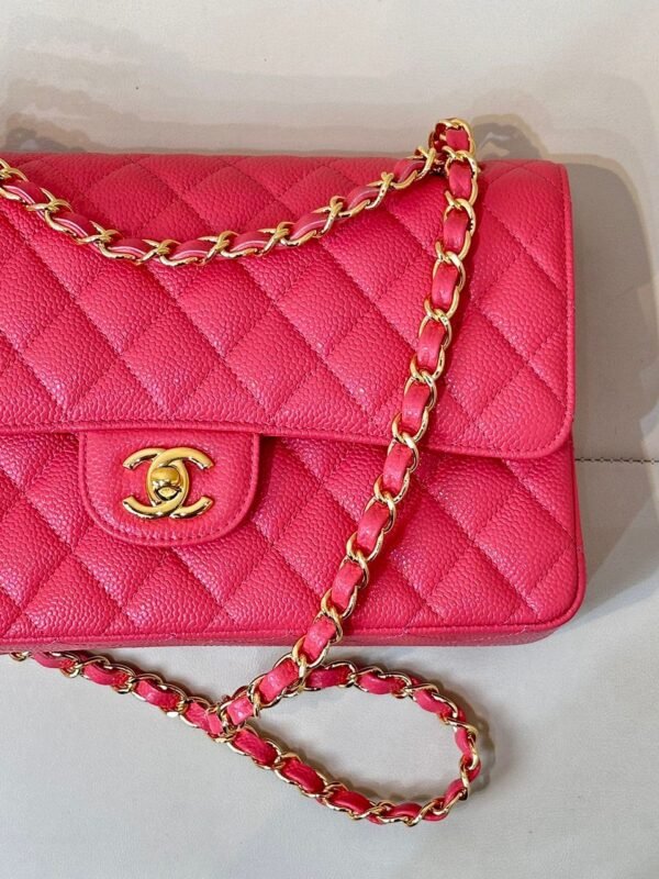 Chanel Flap Classic Pink Bag - Image 3