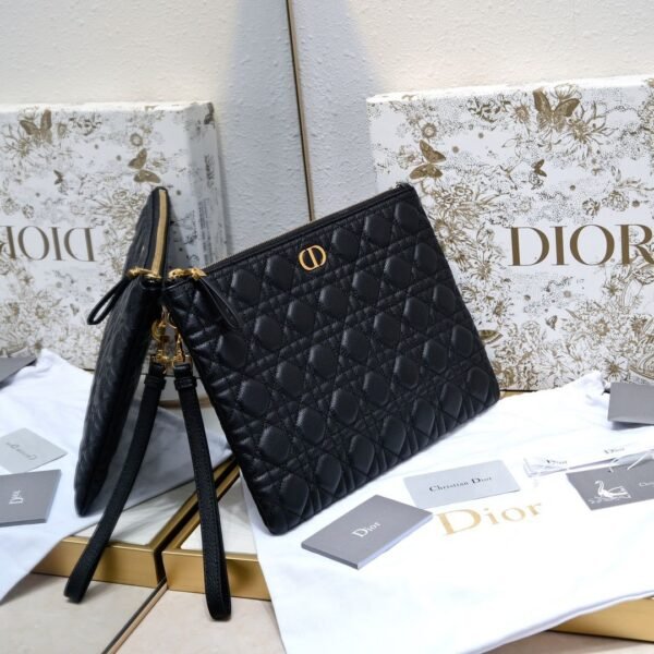 Black Dior Women's Large Caro Daily Pouch - Image 2
