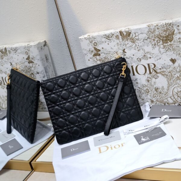 Black Dior Women's Large Caro Daily Pouch - Image 3