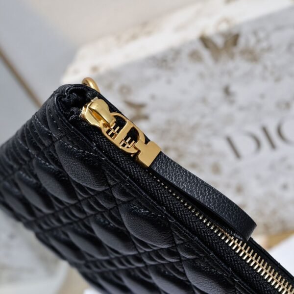 Black Dior Women's Large Caro Daily Pouch - Image 6
