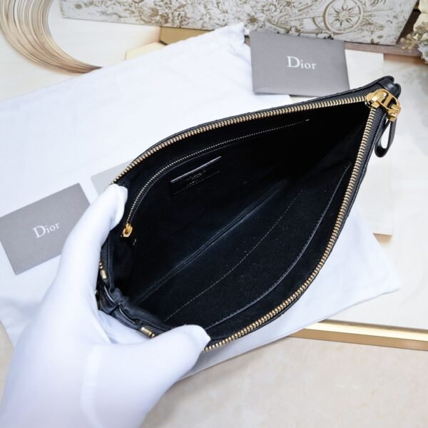 Black Dior Women's Large Caro Daily Pouch - Image 8
