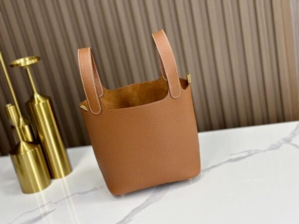 Hermes Brown Leather Picotin Lock PM Handbag - Image 5