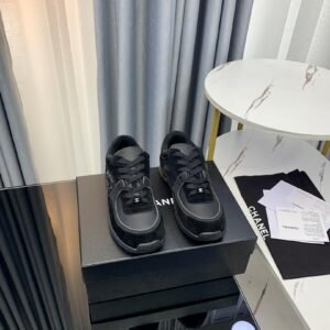 Chanel Black CC Trainer Sneakers