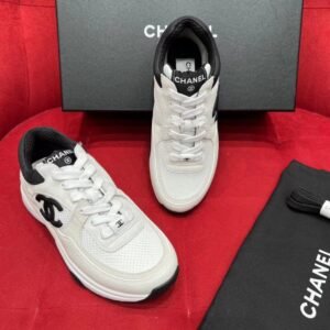 Chanel Black/White CC Logo Runner Trainer Sneakers