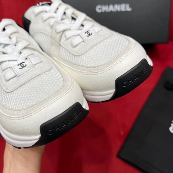 Chanel Black/White CC Logo Runner Trainer Sneakers - Image 5
