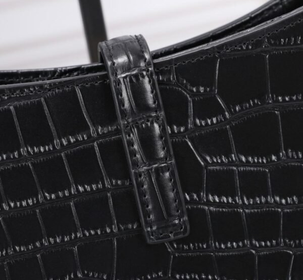 Yves Saint Laurent Black Crocodile Shoulder Bag - Image 4
